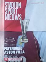 2025 FEYENOORD v ASTON VILLA EUROPA LEAGUE PROGRAMME FROM ROTTERDAM