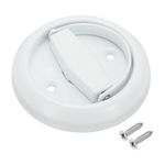 Recessed Sliding Door Pulls Handles Hidden Closet Finger Flush Knob, White