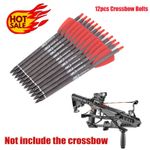 7.5" Crossbow Bolts EK COBRA SYSTEM R9 2" Red Vanes with 100grain Point 12PCS