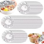 50 Pcs Reusable Aluminium Foil Food Covers,Stretch Fresh, Fresh Keep Insulation