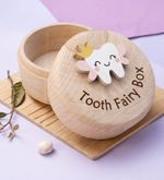 Cute Wooden Kids Tooth Boxes Storage Box Dropped Tooth Keepsake Tooth Fairy Box