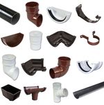 112mm Half Round Guttering 65mm Downpipe Black White Brown Gutter Pipe Fittings