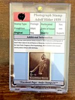 Nazi Germany Third Reich Photographic Postage Stamp Adolf Hitler 1939