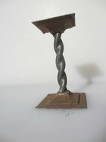 Antique Iron Shop Stand Display Holder Candlestick Twisted Vintage Old Base 