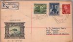 AUSTRALIA 1947 POSTAL REG COVER  COMM PHILA EXHIBITION ADDR & POSTMARK NEWCASTLE