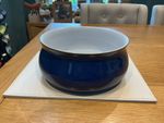 Denby Imperial Blue Open Top Fruit / Serving Bowl 8" Diameter Stoneware Good