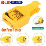 Car Fuse Tester Puller Car Fuse Type Tester with Green LED Indicator Light UK