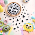 100-1000pcs Googly Eyes 6-20mm Stick On Moving Mixed Sizes Arts Crafts Scrapbook