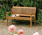 Rowlinson Willington Hardwood Garden Bench  1.2m 4ft 120cm Brown