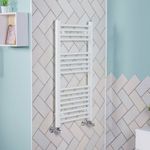 Contemporary Straight Heated Bathroom Towel Rail Radiator Rad 900 x 450 White