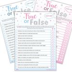 TRUE OR FALSE - Baby Shower Game, 20 Players, Party Boy Blue Girl Pink Unisex