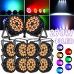 UKING 270W DMX RGBW LED 18 Par Stage Lights DJ Party Disco Show Lighting Easter