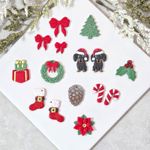 CHRISTMAS XMAS 2025 POLYMER CLAY EARRING CUTTERS HOLLY TREE DASHUND STOCKING
