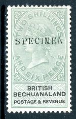 GANDALF - Bechuanaland  1888 British Colony QV 2s6p Green Scott #16 Mint U170