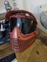RED JT proFLEX Mask with smoked lens with custom murderxsavage strap 