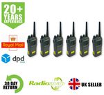 MOTOROLA GP340 UHF 4 WATT WALKIE-TALKIE TWO WAY RADIOS x 6 *FREE EARPIECES*