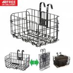 Metal Foldable Bike Front Rear Basket Bicycle Handlebar Shopping Carrier Storage