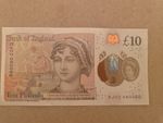Rare £10 note with unique serial number 060-060