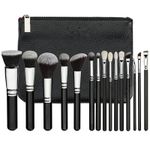 15PCS Professional Make up Brushes Set Cosmetic Tool Kabuki Makeup Luxury Bag 