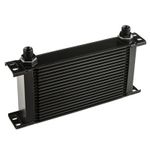 JJC Motorsport Oil Cooler (19 Row, 240mm Matrix, 1/2in BSP Male) - Alloy, Black