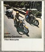 HARLEY DAVIDSON V-TWIN Motorcycles USA Sales Brochure c1975