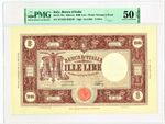 Italy Banco d'Italia 1000 Lire 10.8.1943 Pick 72a PMG About Uncirculated 50 EPQ.