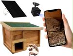 Smart Hedgehog House with HD Camera – Solar WiFi Wildlife Box Night Vision Audio