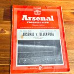 Arsenal v Blackpool Charity Shield Programme 1953-54 Written on, Staining, Tears