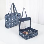 All in One Project Bag. Craft Tote in a Blue Sewing Machines Design