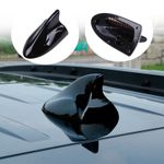 Black Car SUV Big Shark Fin Signal Antenna FM/AM Radio Roof Aerial Universal ABS