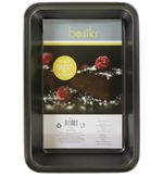 basiks Non-Stick Rectangular Baking Cake Tin Tray Pan Kitchen Bakeware 11" x 7"
