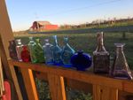 Vintage Multicolor Decanter Bottles Small Glass