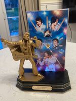V.RARE: Elvis Illuminated Clock King of Rock n' Roll BRADFORD EXCHANGE NR AS NEW