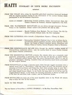 Vintage Haiti Shore Excursion Itinerary Port-au-Prince Travel Brochure