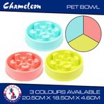 Large Pet Bowl Dog Cat Interactive Slow Food Feeder Healthy Feed Dish 3 colors