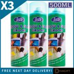 3 x INSETTE WINDOW & GLASS CLEANER SPRAY 500ML CLEAR STREAK FREE SHINE FINISH