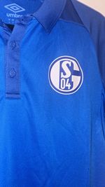 Umbro FC Schalke 04 Men's Blue Training Shirt Short Sleeve Size S