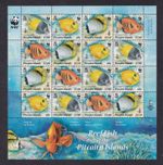 PITCAIRN ISLANDS 2010 Reef Fish WWF Sheet with 4 sets of 4 MNH/**