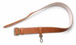 Linesman Belt Tan Leather Brass Buckle, British Army Surplus, 36" to 42"