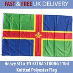 Lincolnshire Flag 5ft x 3ft County Outdoor Heavy 110D Polyester for Flagpole
