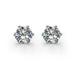 2.0ct Round Cut Lab‑Created Diamond Test Pass VVS1/D 14ct Solid Gold Earrings