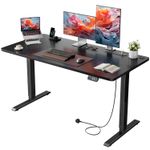 Electric Standing Desk with Outlets, Sit Stand Desk,  Home Office Rising Desk