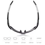 HULISLEM S1 SPORT POLARIZED SUNGLASSES FOR MEN WOMEN MENS WOMENS -  BLACK/GRAY