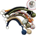 Versatile Monkey Fist Steel Ball Hand-Woven Survival Key Chain Outdoor