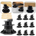 20-100x Adjustable Decking Pedestal Riser Bearing Support 30mm-140mm UK STOCK~