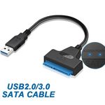 SATA to USB 2.0/3.0 HDD SSD Hard Drive 2.5 inch Converter Cable Adapter UK