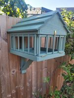Wooden Bird Table Fence Fixed.LARGE.DETERS LARGER BIRDS.Various colours.