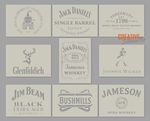 Whiskey Stencils | Wall Art | Premium 190 Micron Mylar | A5-A1 sizes | Reusable