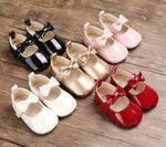Newborn Baby Girl Pram Shoes Infant Kid Patent Leather Mary Janes Princess Shoes