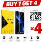 Tempered Glass Screen Protector For iPhone 17 16 15 14 13 12 11 Pro Max Plus XR